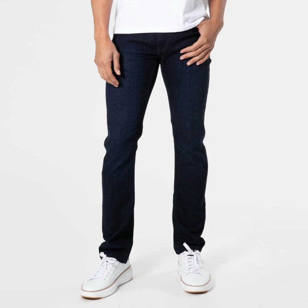 True Classic Men's Indigo Classic Slim Jean with comfort stretch, size 38